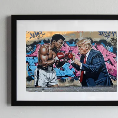 262- Photo imprimée / signée / street art / Graffiti / cadre décoration